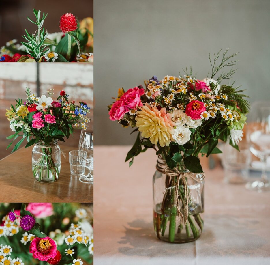 floral Table settings setting at Flat White Cafe Wedding venue