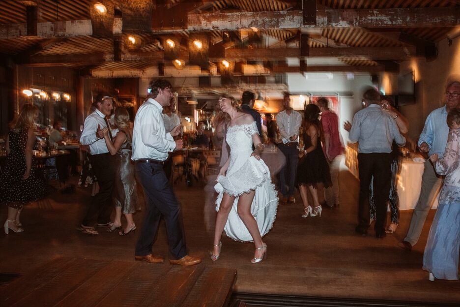 Dancing at Flat White Cafe Wedding Pure Images Photography