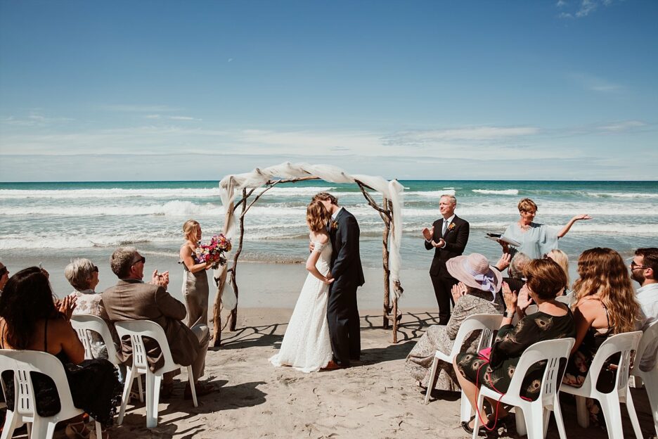 Wedding ceremony on Waihi Beach