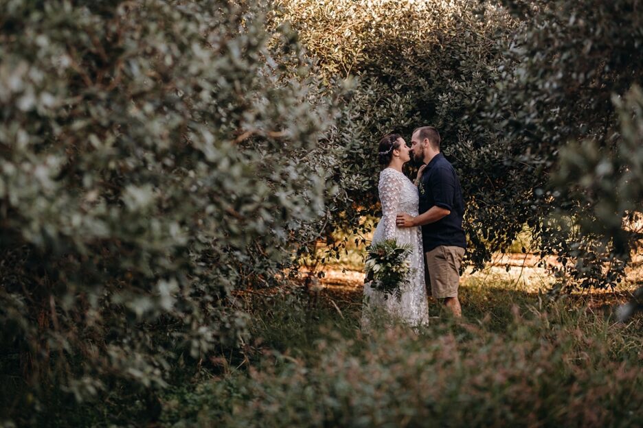 Country wedding in the orchard
