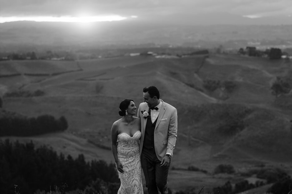 Romantic moody image on their wedding day with Pure Images Photography