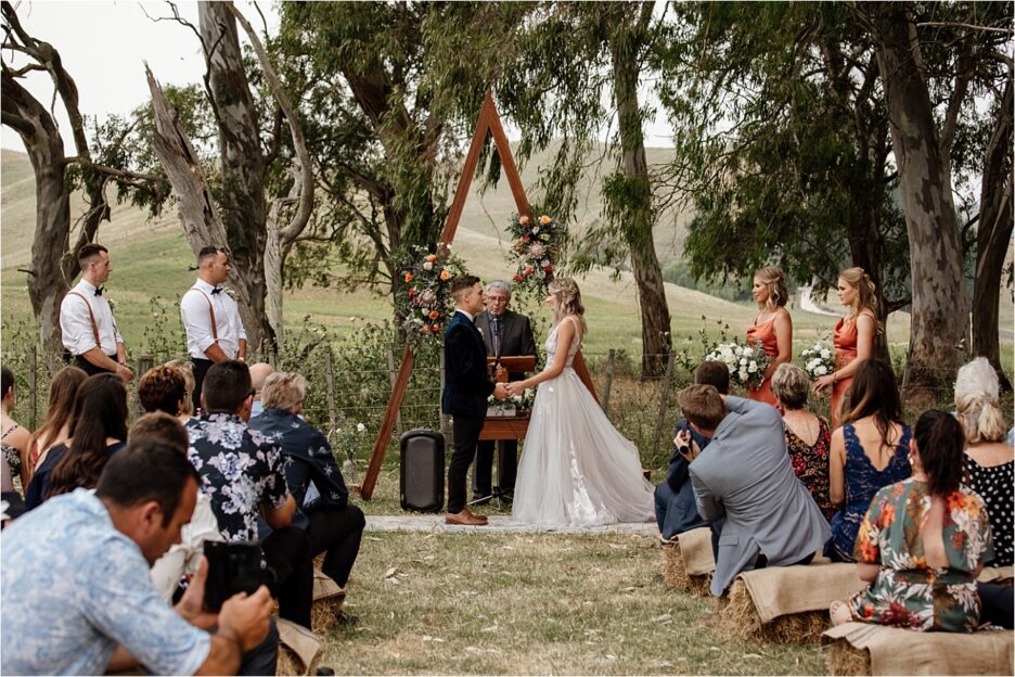 Hawkes Bay farm wedding ceremony