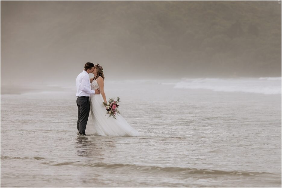 Beautiful wedding photography in the water