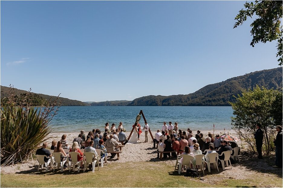 Wedding ceremony at lakes Lodge with Pure Images