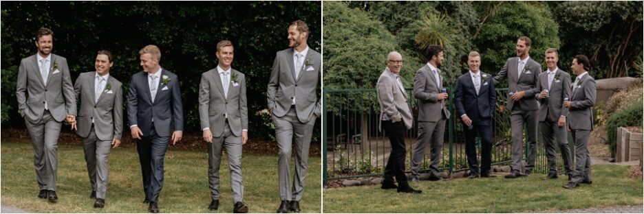 Relaxed time with groomsmen
