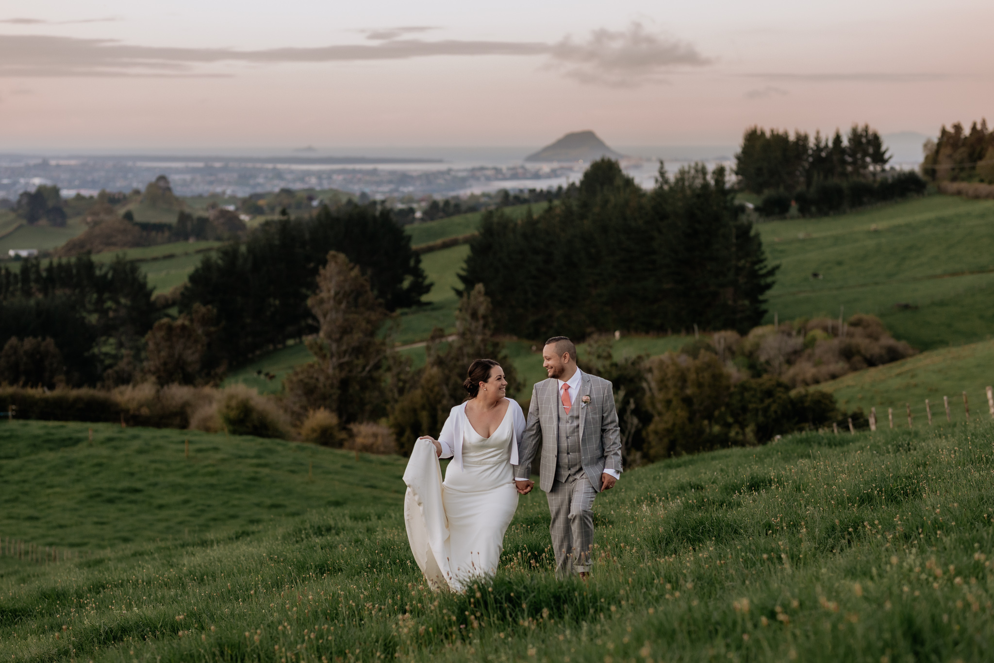 Elopement couple on Tauranga farm New Zealand