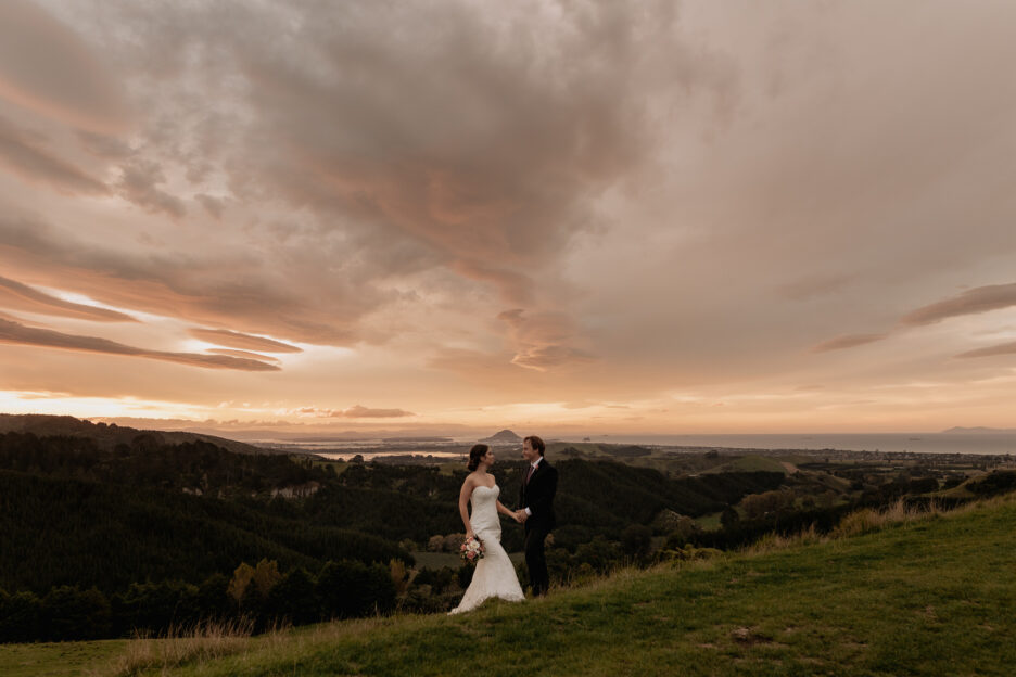 Mount Maunganui scenic wedding photo