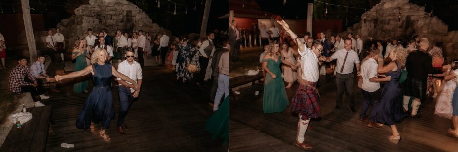 Scottish dancing at wedding reception