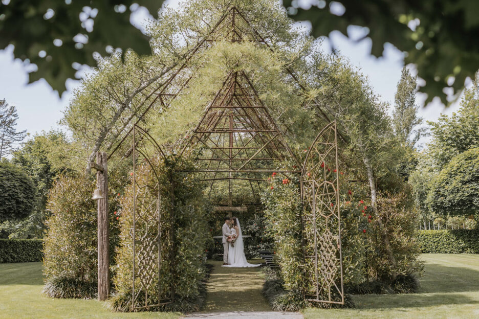 Tree Church with bride and groom