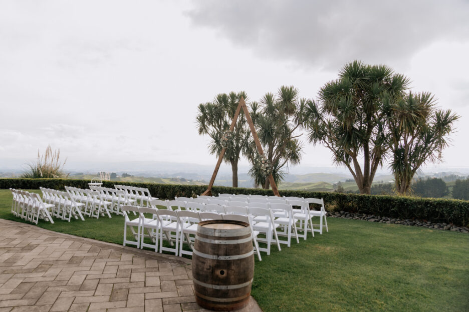 lawn ceremony area Eagle ridge cabbage trees